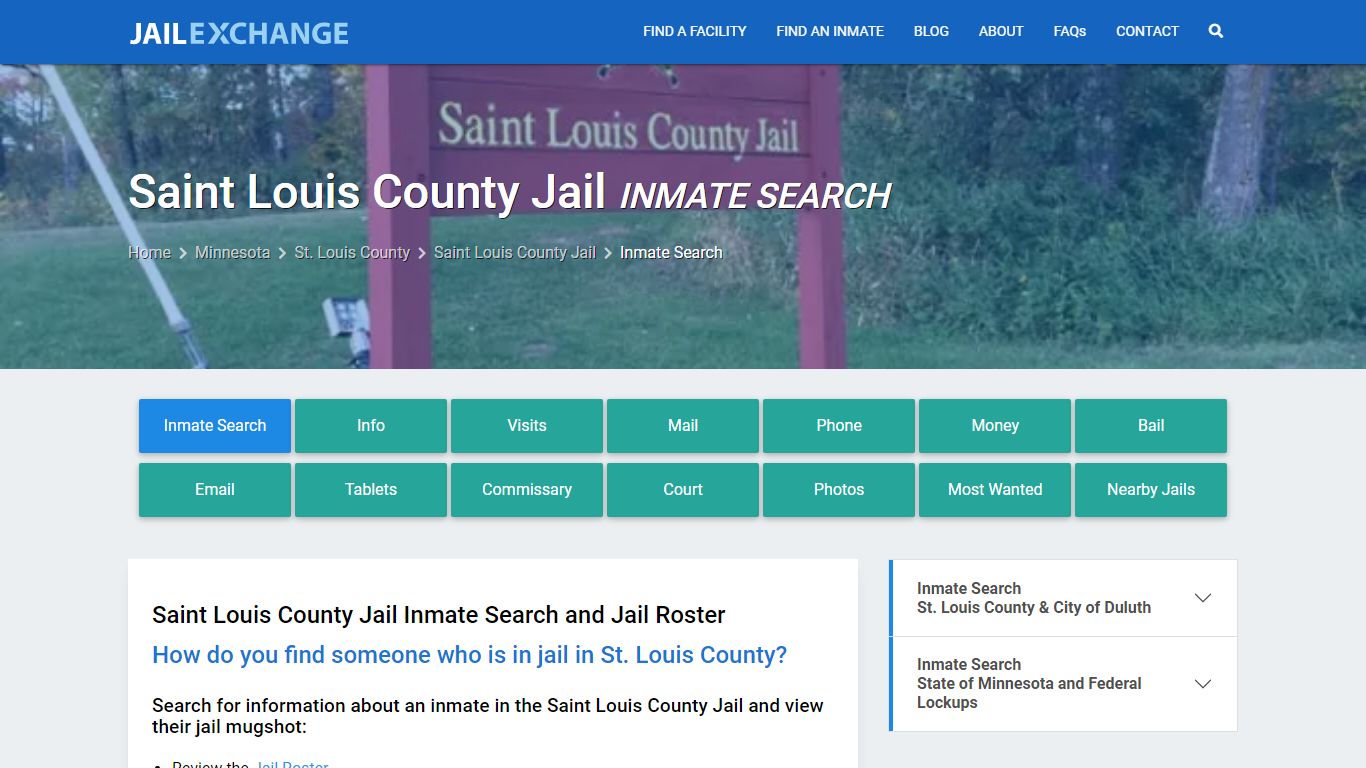 Inmate Search: Roster & Mugshots - Saint Louis County Jail, MN